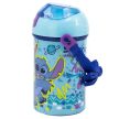 Disney Lilo és Stitch, A csillagkutya Dance műanyag szívószálas kulacs akasztóval 450 ml 