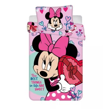  Disney Minnie Sweets gyerek, ovis ágyneműhuzat 100×135 cm, 40×60 cm