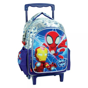 Pókember Spidey Glow gurulós hátizsák, táska 30 cm