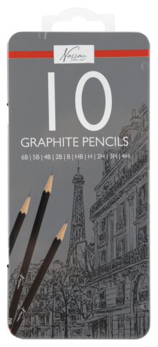 Nassau többféle keménységű grafitceruza szett 10 db-os