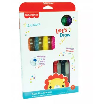 Fisher-Price Let's Draw kimosható filctoll 12 db-os