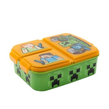 Minecraft 3 rekeszes ételtartó doboz