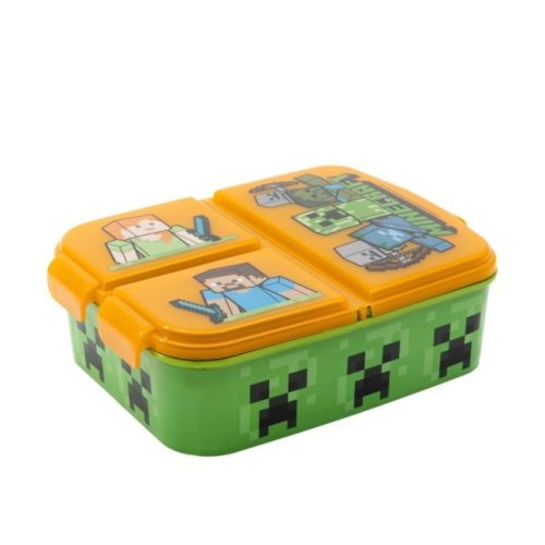 Minecraft 3 rekeszes ételtartó doboz